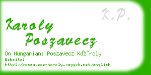 karoly poszavecz business card